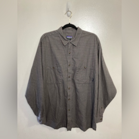 Patagonia green plaid long sleeve button up shirt. XL - Picture 2 of 5